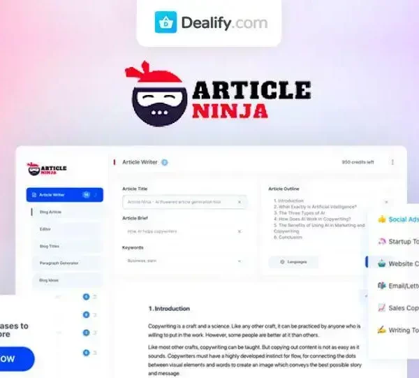 ArticleNinja - Ultimate AI Article Writer | Lifetime Deal Offer