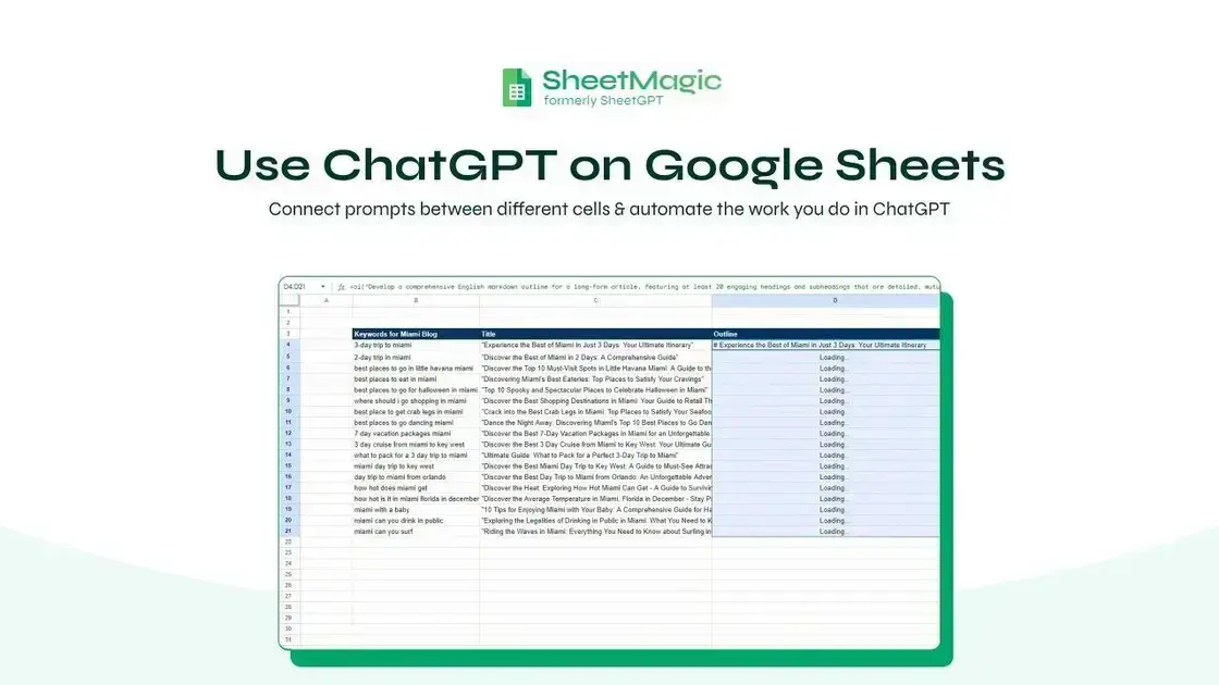 Automate tasks with ChatGPT & Google Sheets