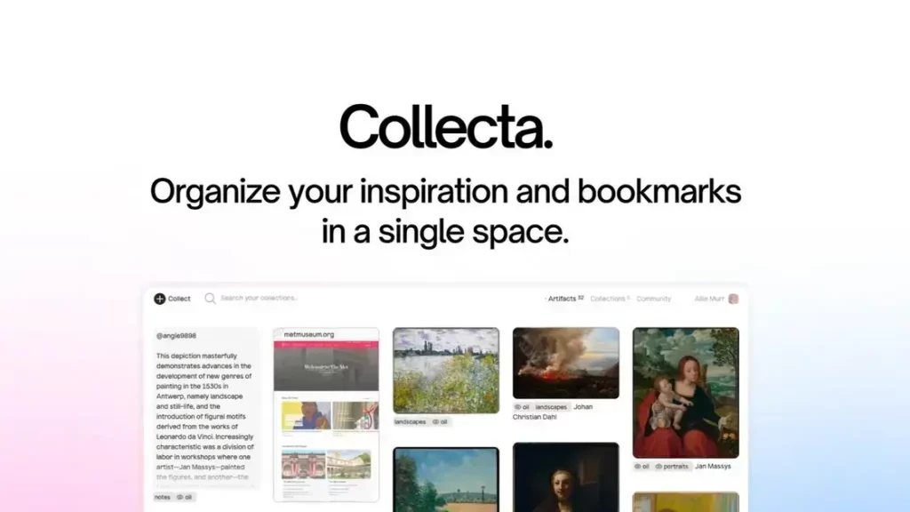 Collecta - Organize Images, Bookmarks, and Inspiration