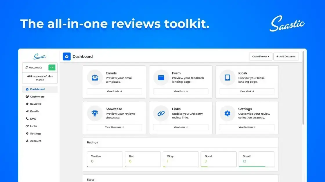 Effortlessly request and manage customer reviews