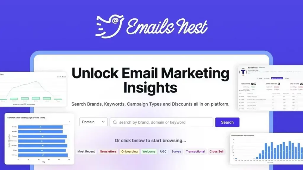 EmailsNest - Competitive Email Marketing Analysis & Insights