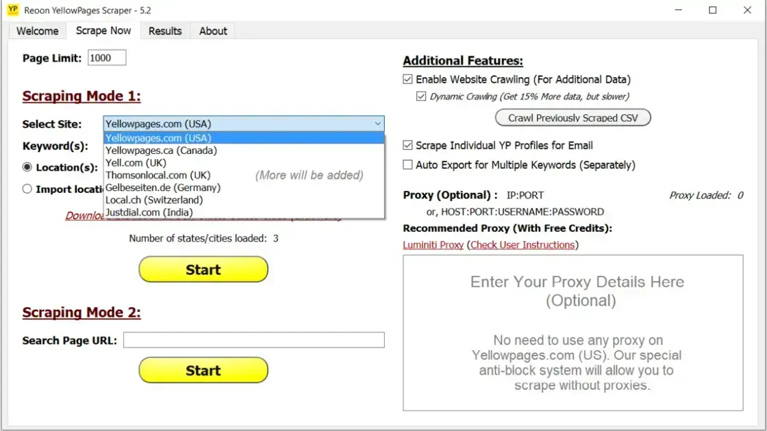 Enhance business data extraction from different countries