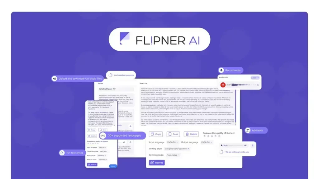 Flipner AI - Transform Voice Recordings into Articles | Software