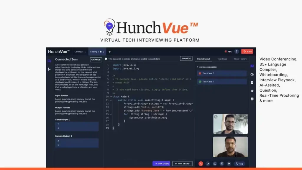 HunchVue - Transform Your Tech Hiring Process | Boost Collaborative Coding