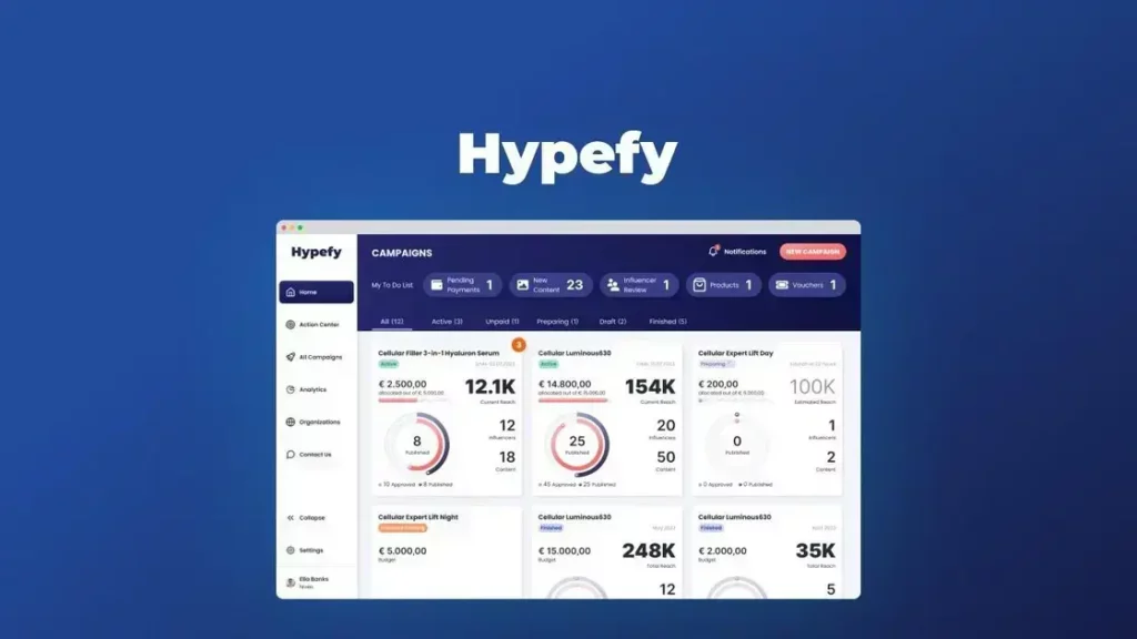 Hypefy AI - Automate Influencer Marketing Campaigns