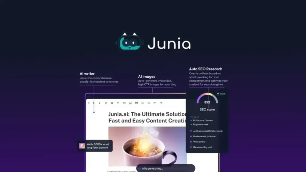 Junia AI - Generate High-Ranking Articles with AI