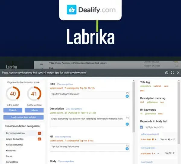 Labrika - AI-Powered SEO Platform for Effective Search Engine Rankings