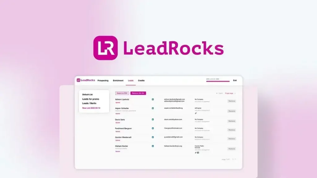 LeadRocks - Reliable B2B Contact Database & Email Outreach Software