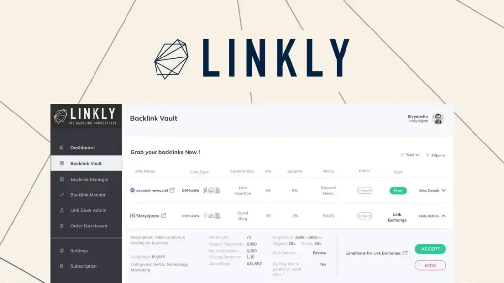 Linkly - Ultimate Backlink Network | Link Building Tool