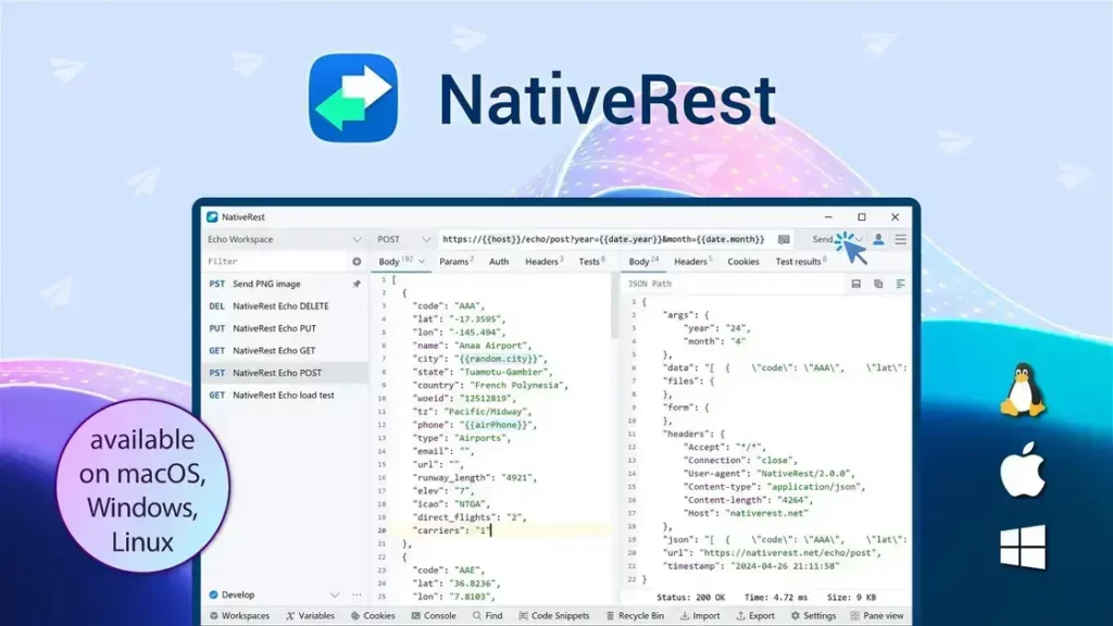 NativeRest - Lightweight API Client for Windows, macOS and Linux