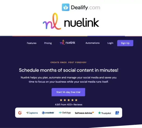 Nuelink - Social Media Automation Tool | Exclusive Deal