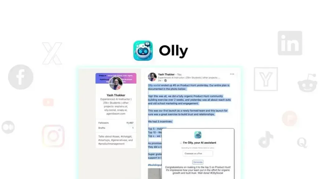 Olly AI - Skyrocket Engagement on Social Media Platforms