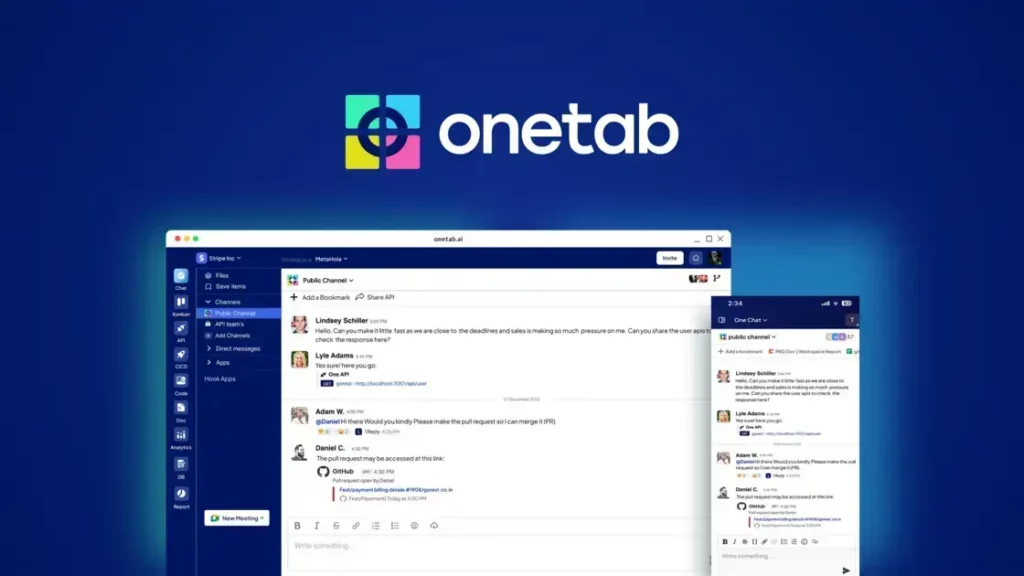 Onetab AI - Simplify Development with Real-Time Chat and CI/CD