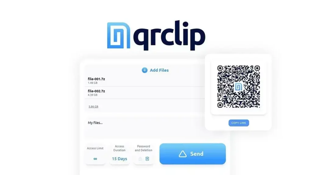 QRClip - Secure File Sharing via QR Codes & Links