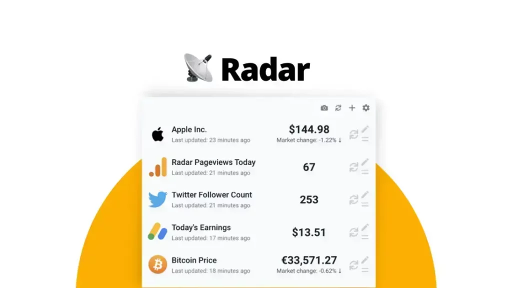 Radar - Track Important Metrics from Your menubar | Software