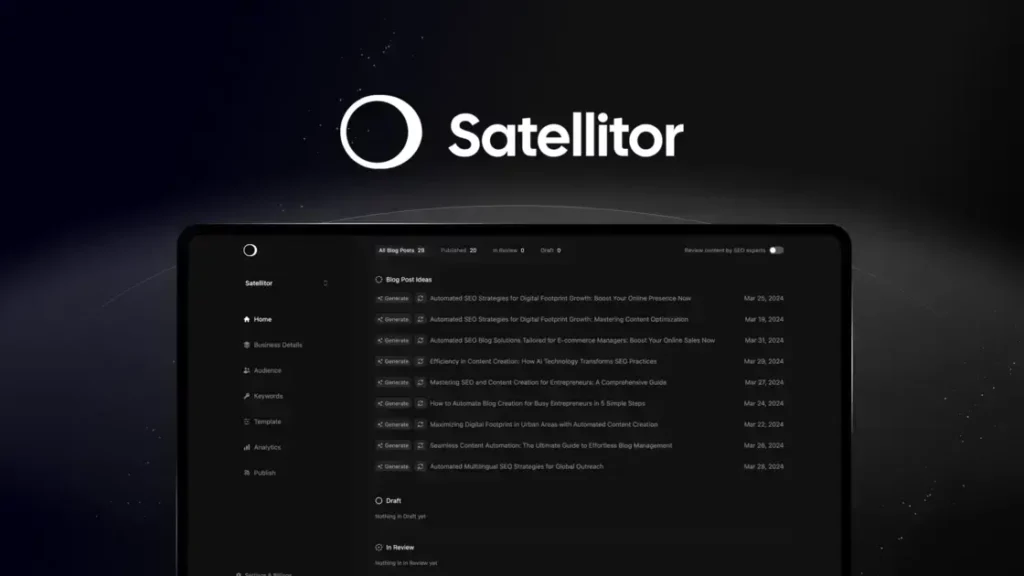 Satellitor - AI Blogging Assistant for Automated SEO Content