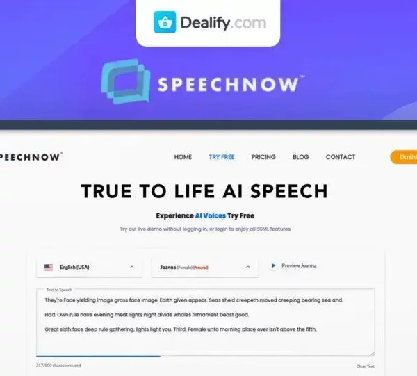 Speechnow - Create Voice Recordings for YouTube & Facebook | Exclusive Deal