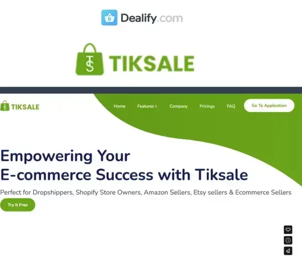 TikSale - Discover the Perfect AI Tool for E-Commerce | Lifetime Deal