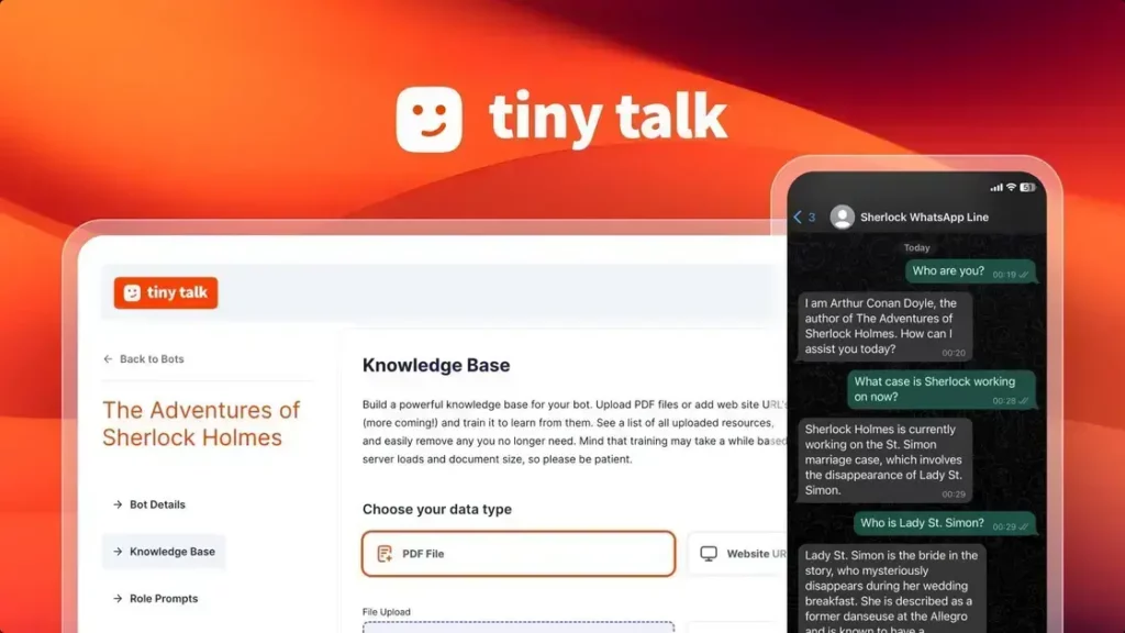 Tiny Talk - Build AI Chatbots for Customer Support & Sales Growth