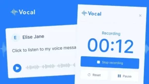 Vocal - Record and Send Voice Notes via Email. AI, transcription, CNAME | Software