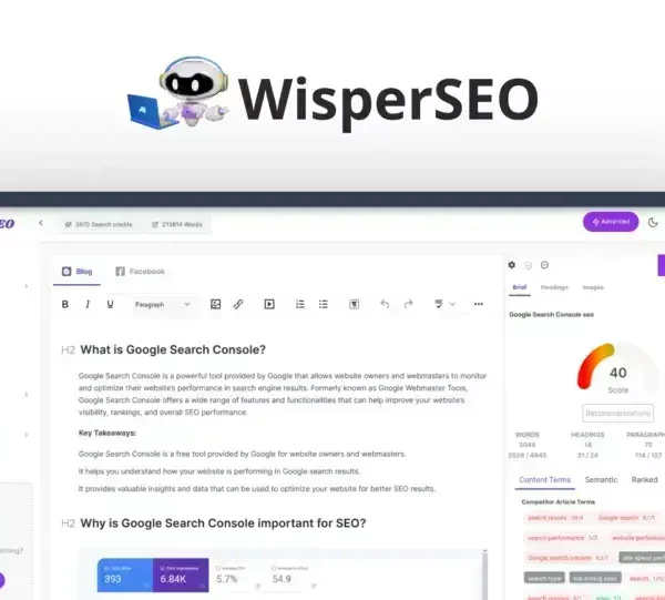 WisperSEO - AI-Powered Content Creation Tool for Engaging SEO Content