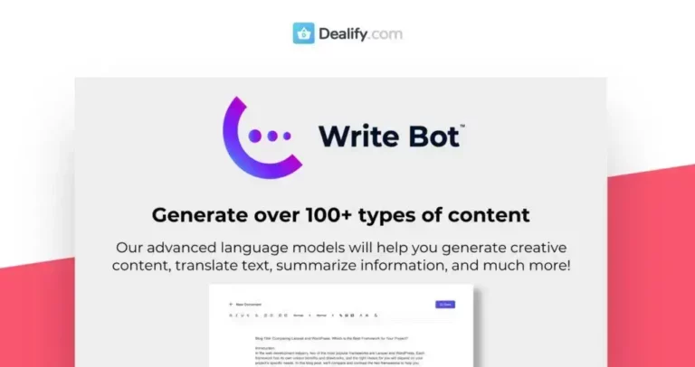 WriteBot - AI Writing Tool to Inspire Creativity | Exclusive Deal