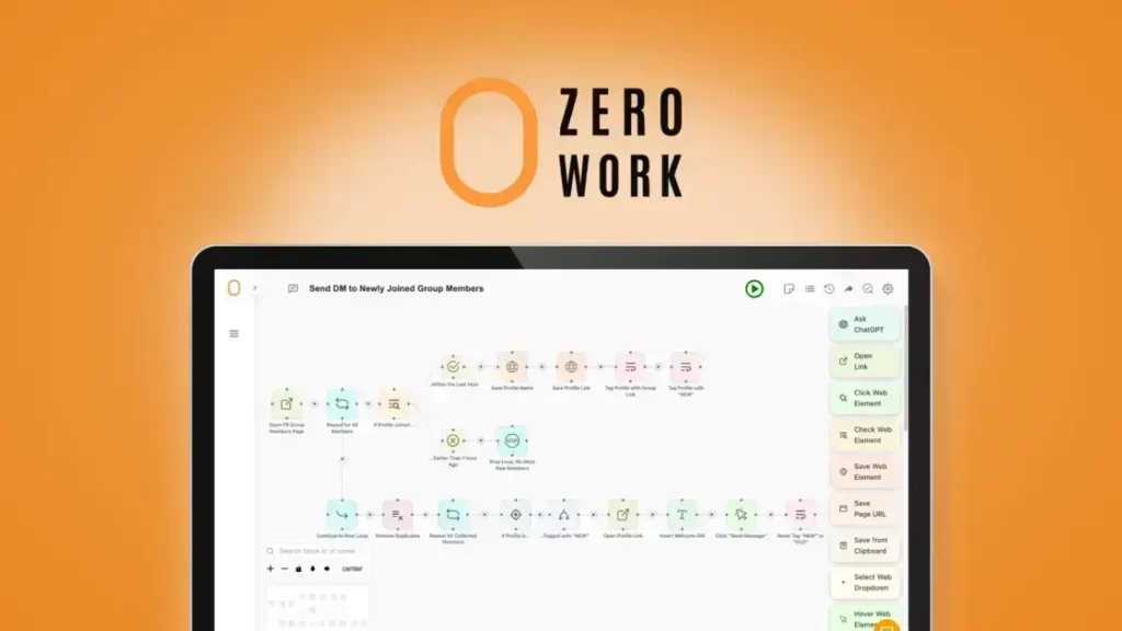 ZeroWork - Automate Repetitive Browser Activities with AI