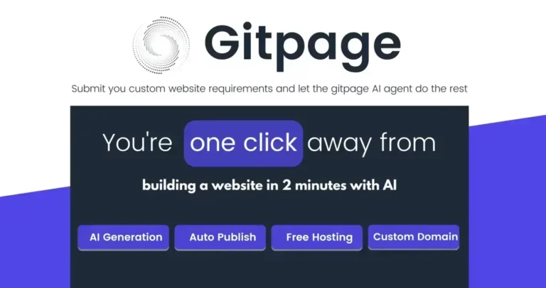 GitPage AI - Launch Websites Instantly with No-Code Solution