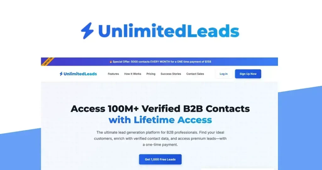 UnlimitedLeads Lifetime Deal - Generate 100M+ B2B Leads Effortlessly